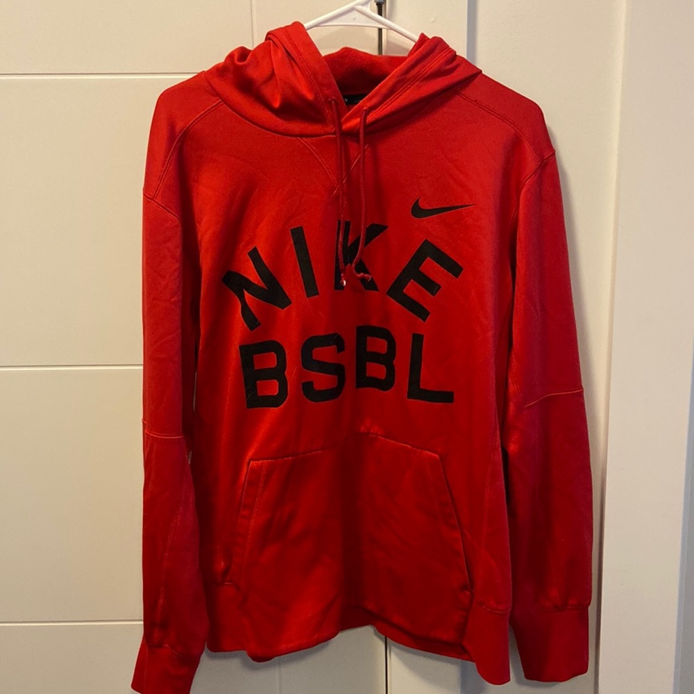 Red and Black Nike Baseball Sweatshirt
